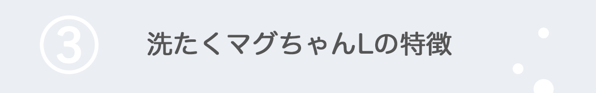 3 洗たくマグちゃんLの特徴